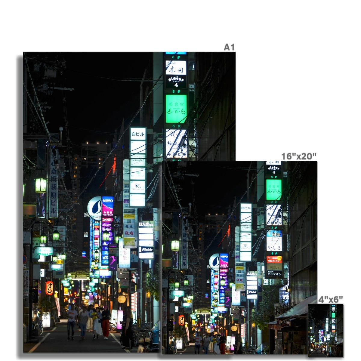 Streets: Neon Lights, Japan Photo Art Print