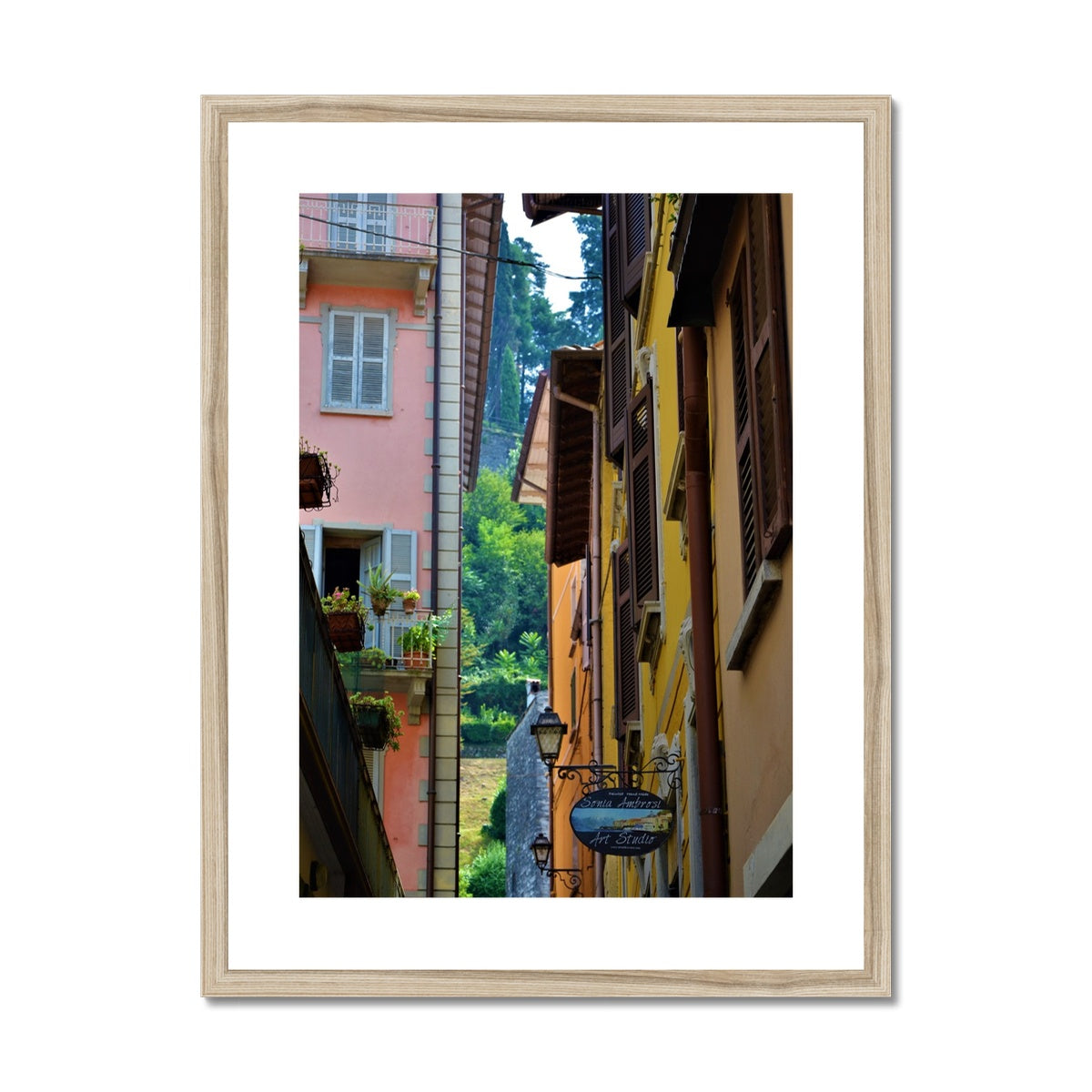 Streets: Como, Italy Framed & Mounted Print
