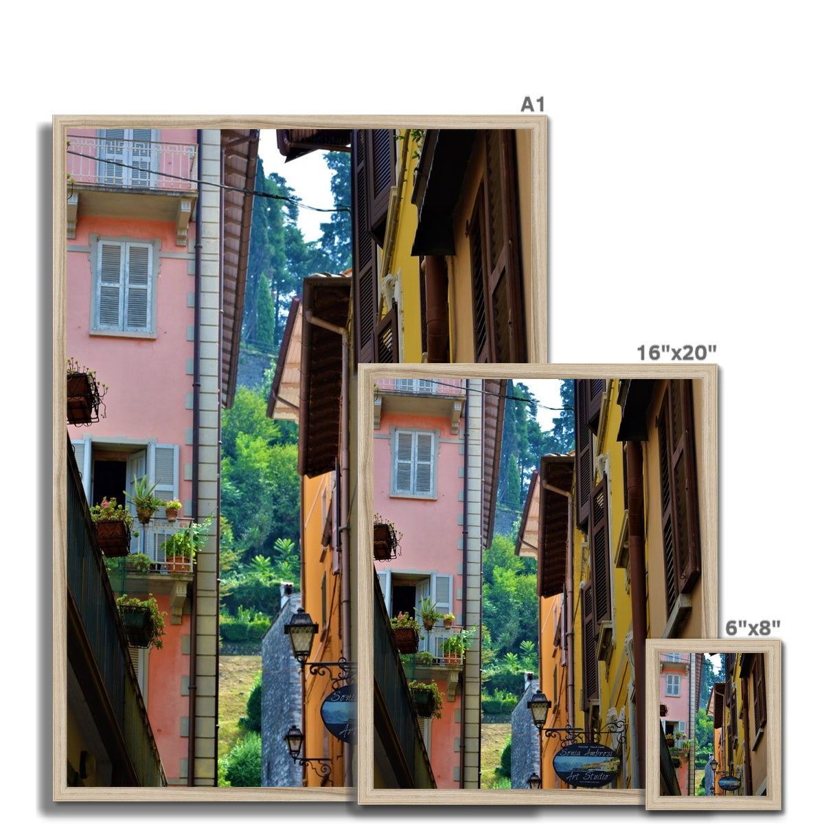 Streets: Como, Italy Framed Print