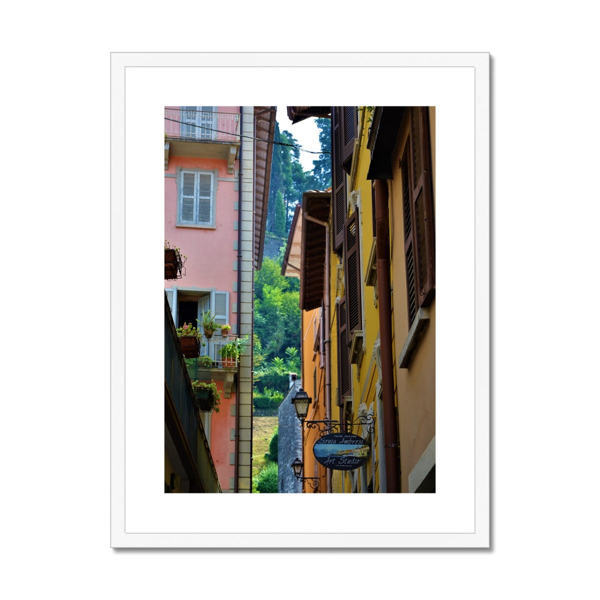 Streets: Como, Italy Framed & Mounted Print