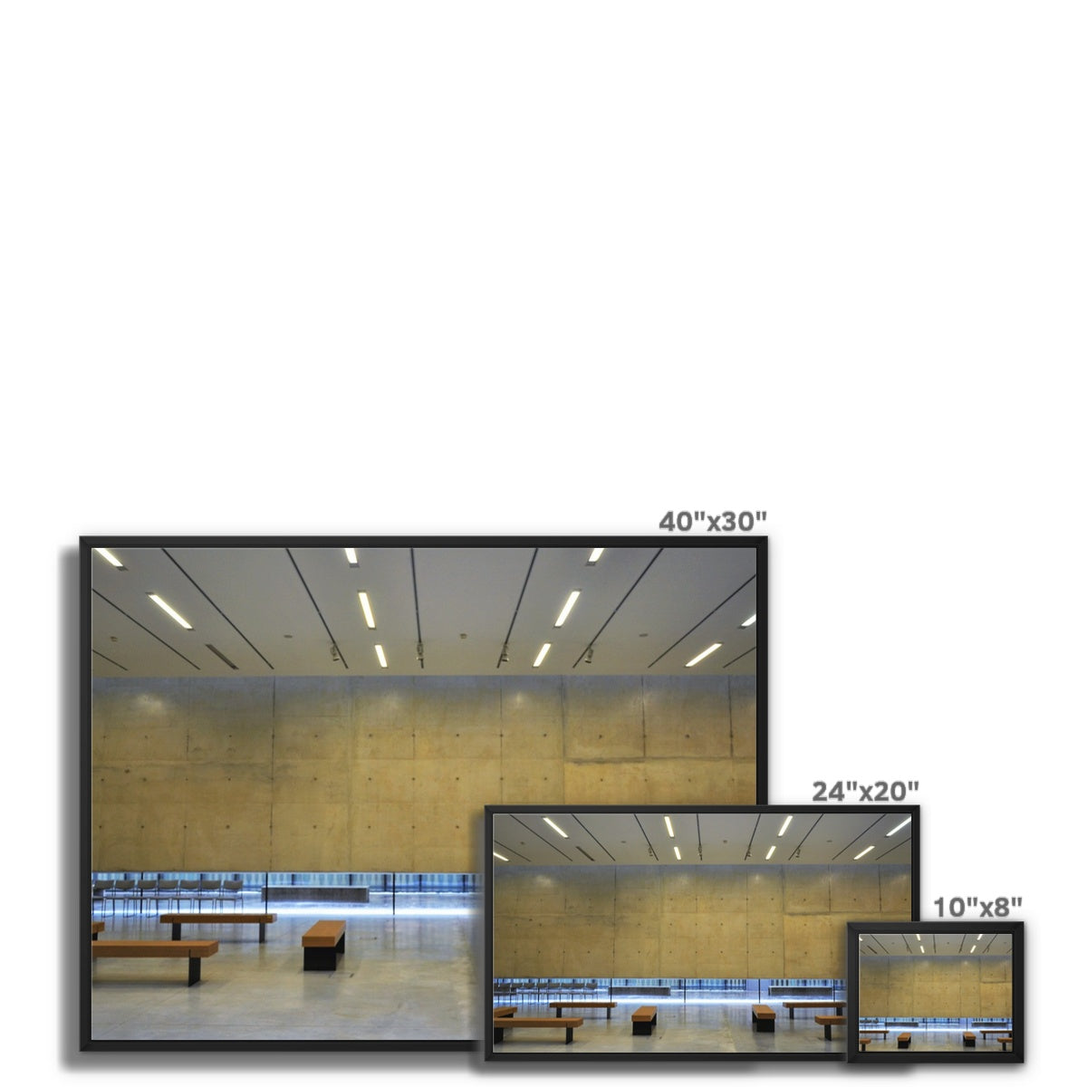 Architecture: Floating Structure (Warm) Framed Canvas