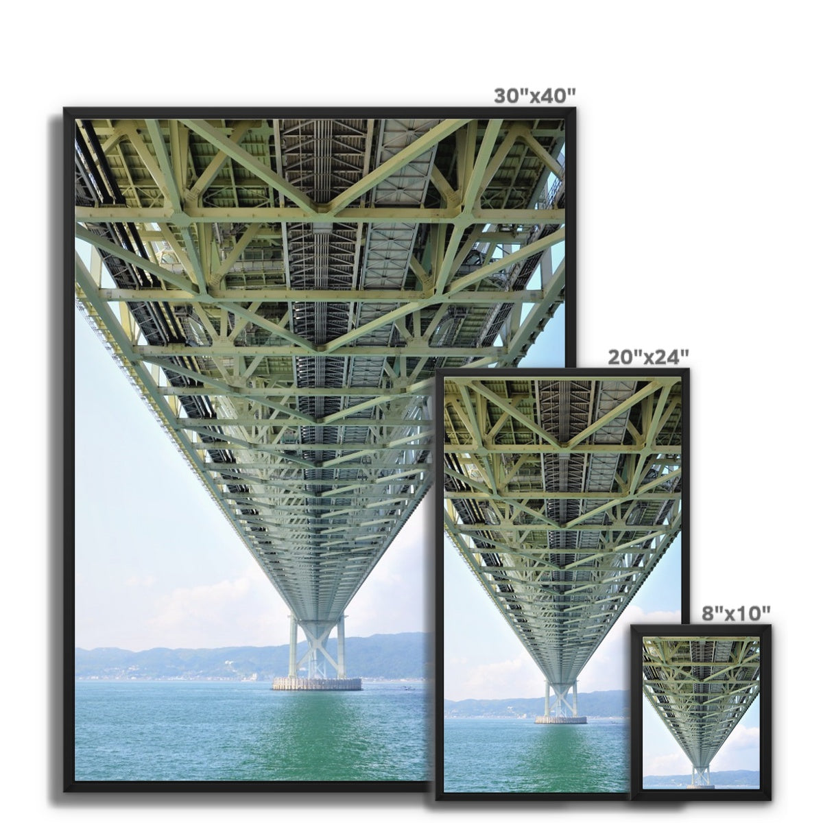 Engineering: Bridge Perspective Framed Canvas