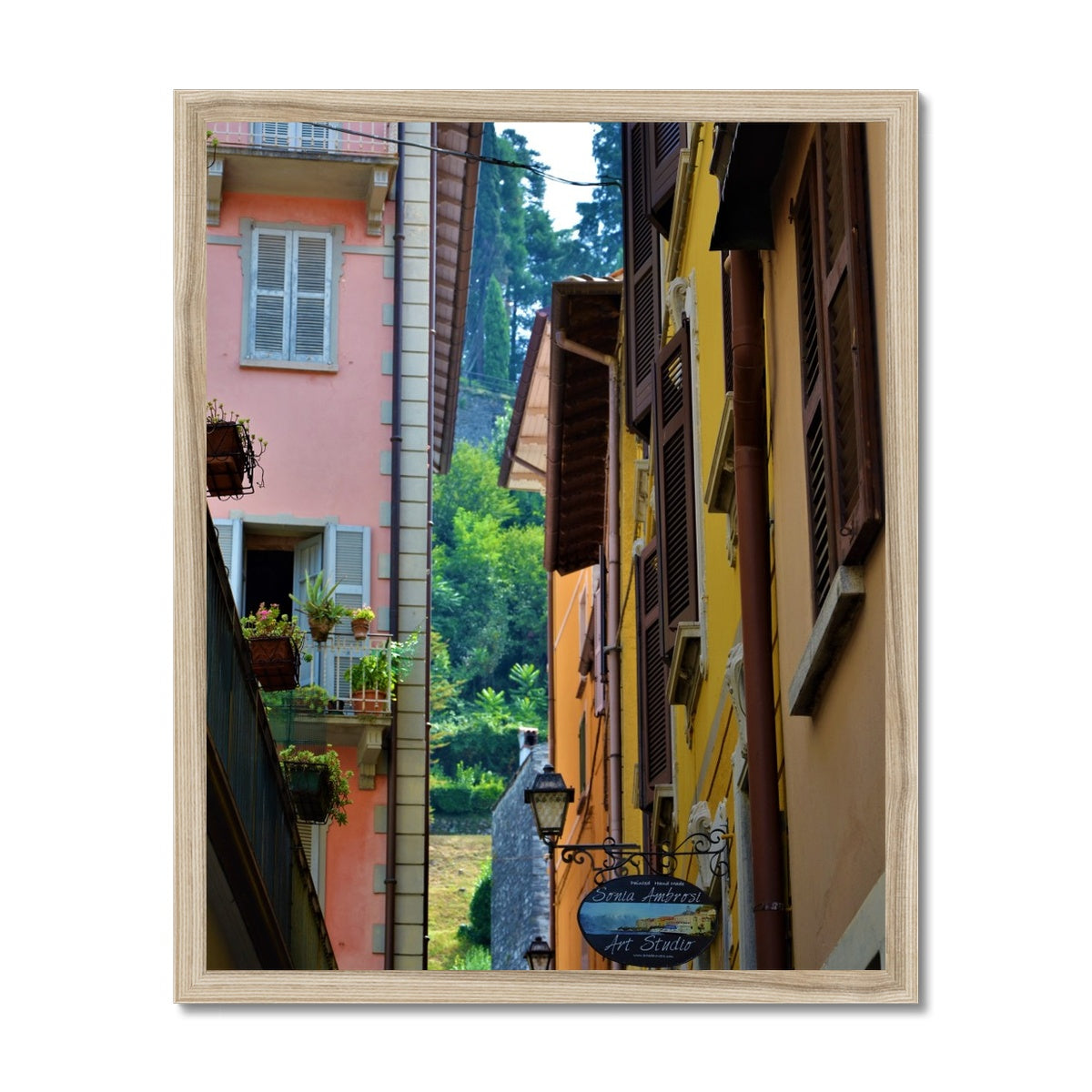 Streets: Como, Italy Framed Print