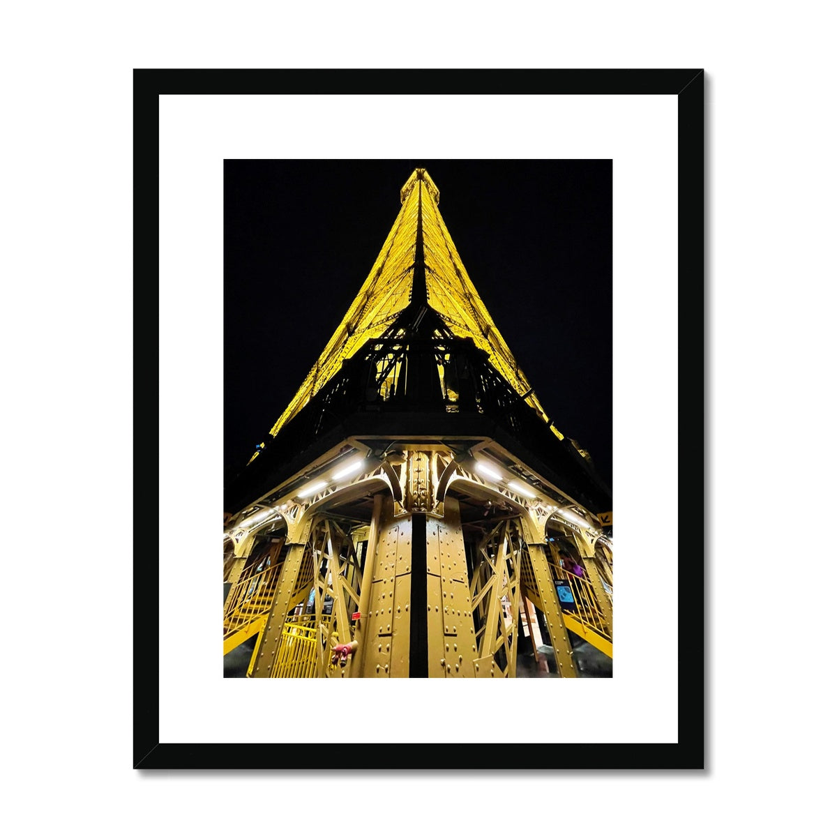 Architecture: Eiffel Tower, Paris, France Framed & Mounted Print