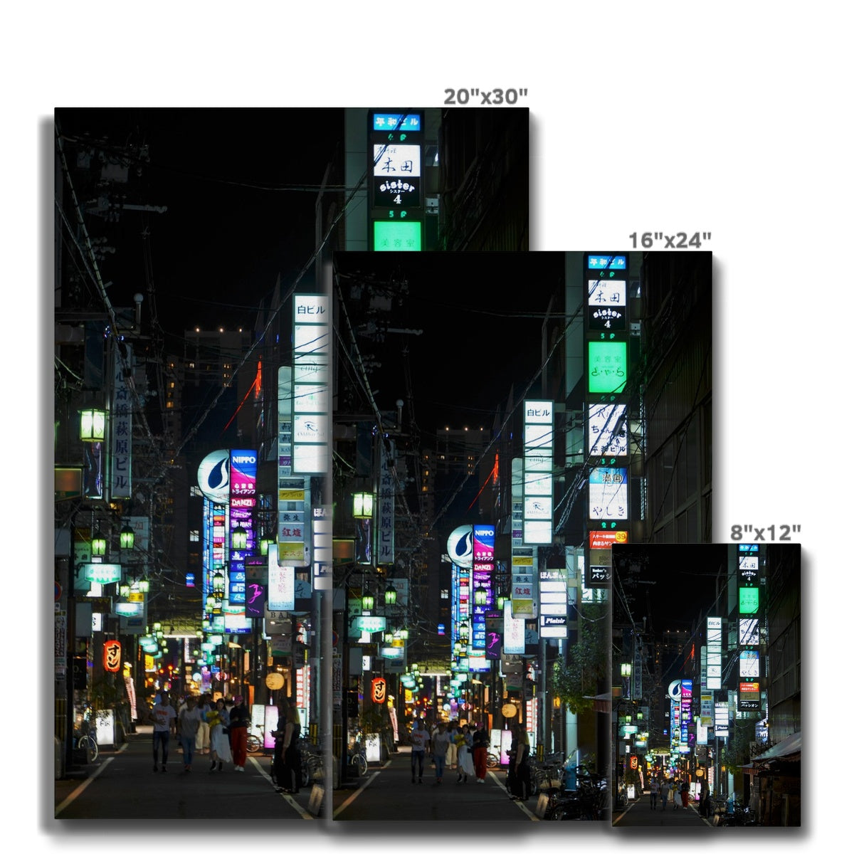 Streets: Neon Lights, Japan Eco Canvas