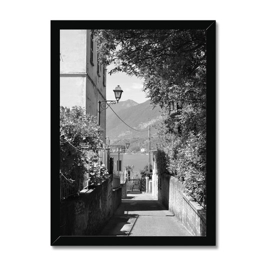 Streets: A Narrow Path Framed Print