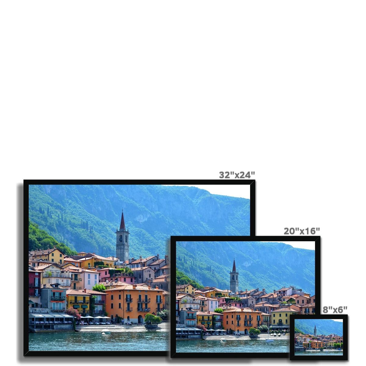 Streets: Lake Como, Italy Framed Print