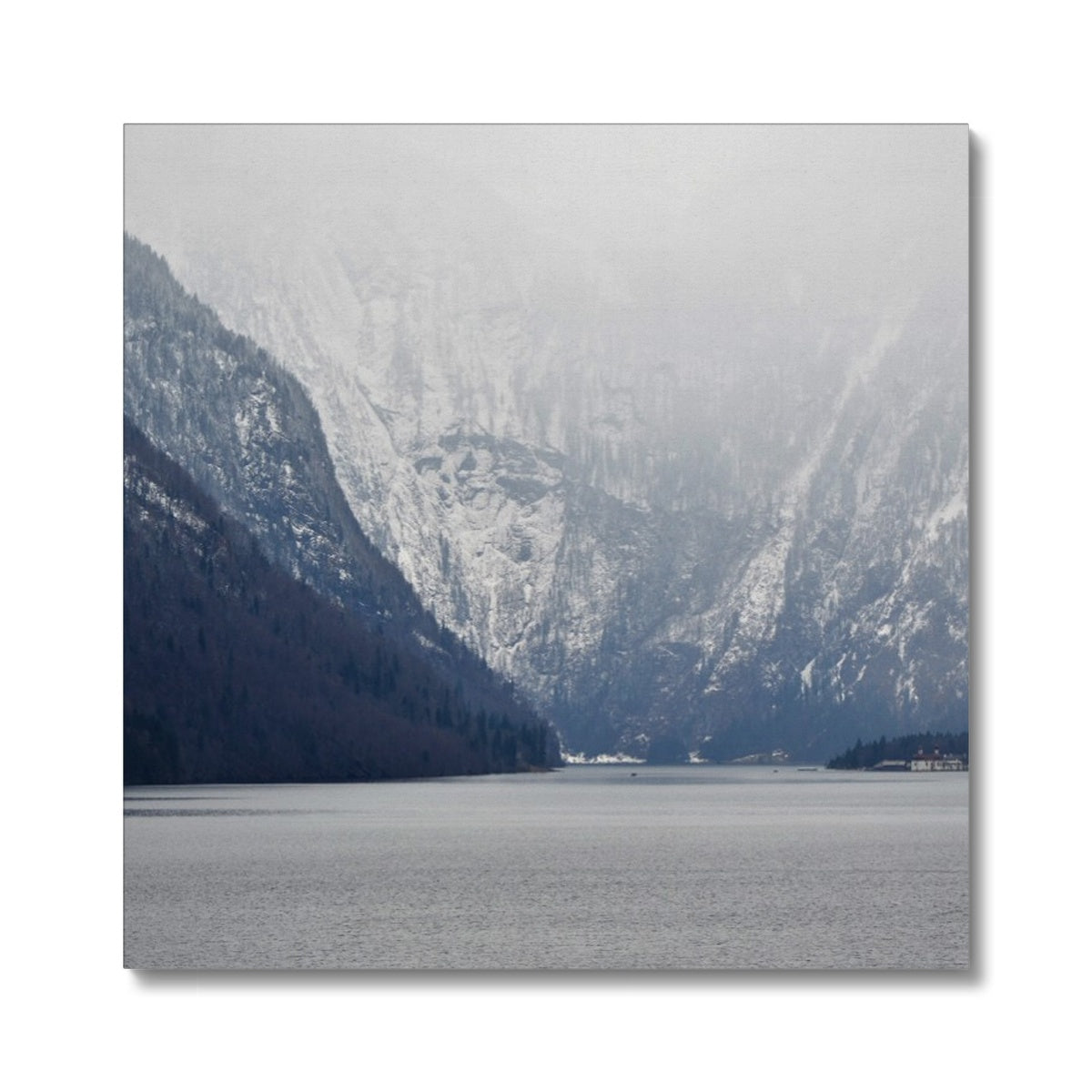 Mountain Lake Landscape Canvas