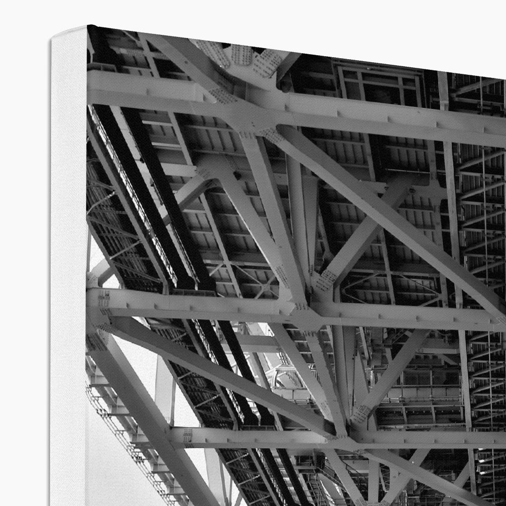 Engineering: Bridge Perspective, B&W Canvas