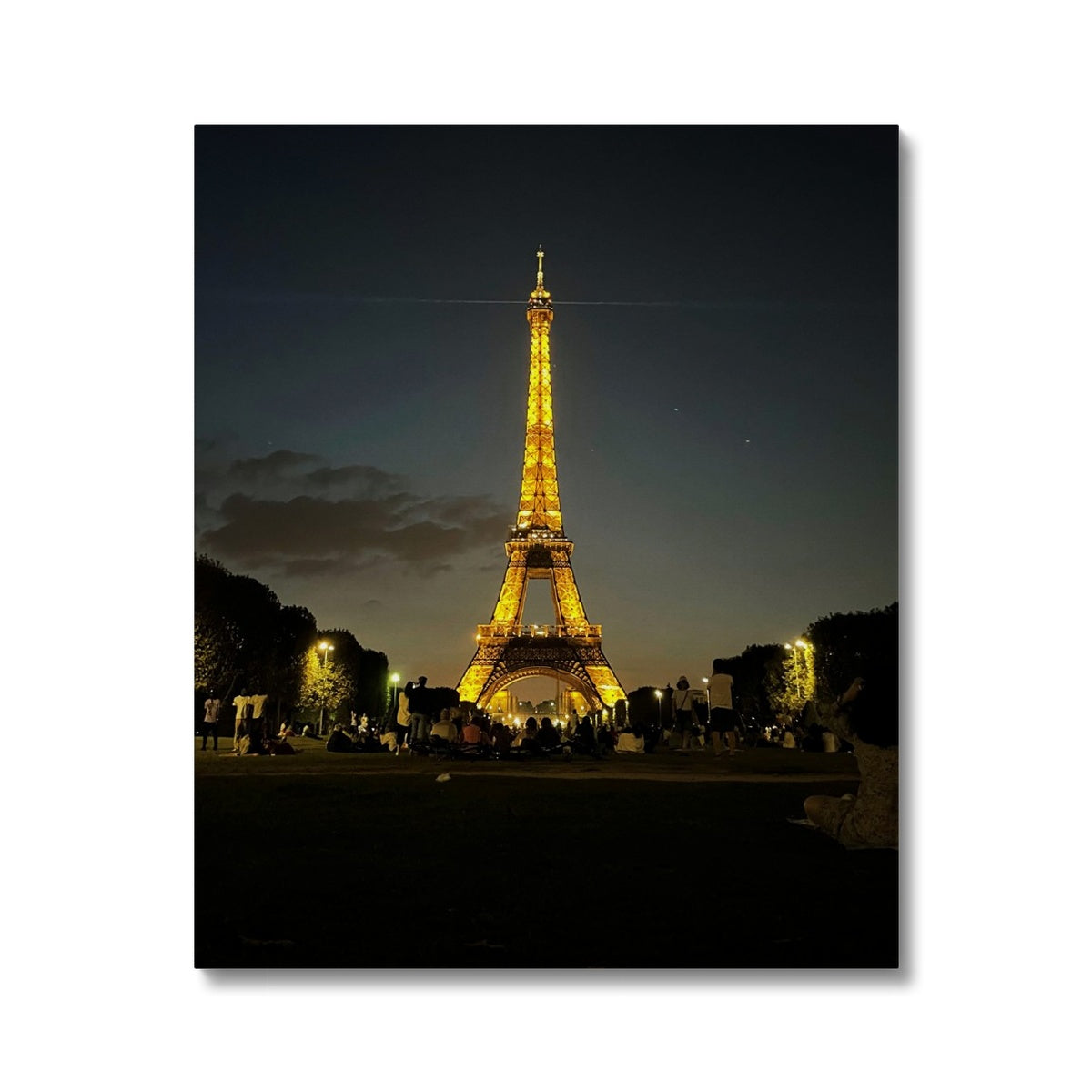 Architecture: Effiel Tower by Night, Paris, France Canvas