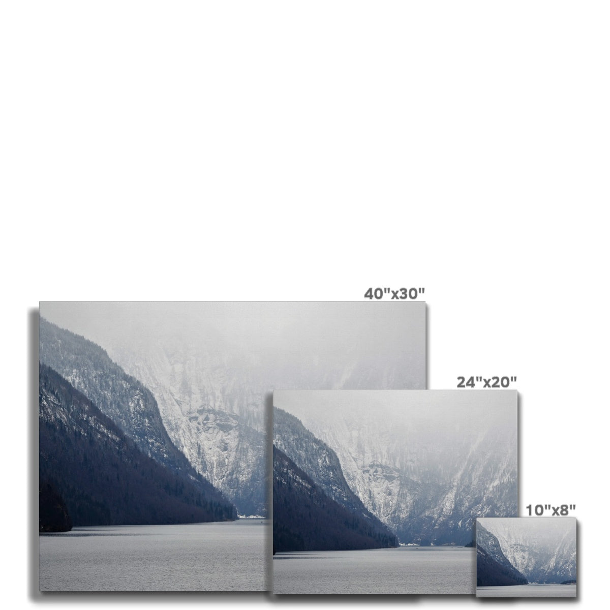 Mountain Lake Landscape Canvas