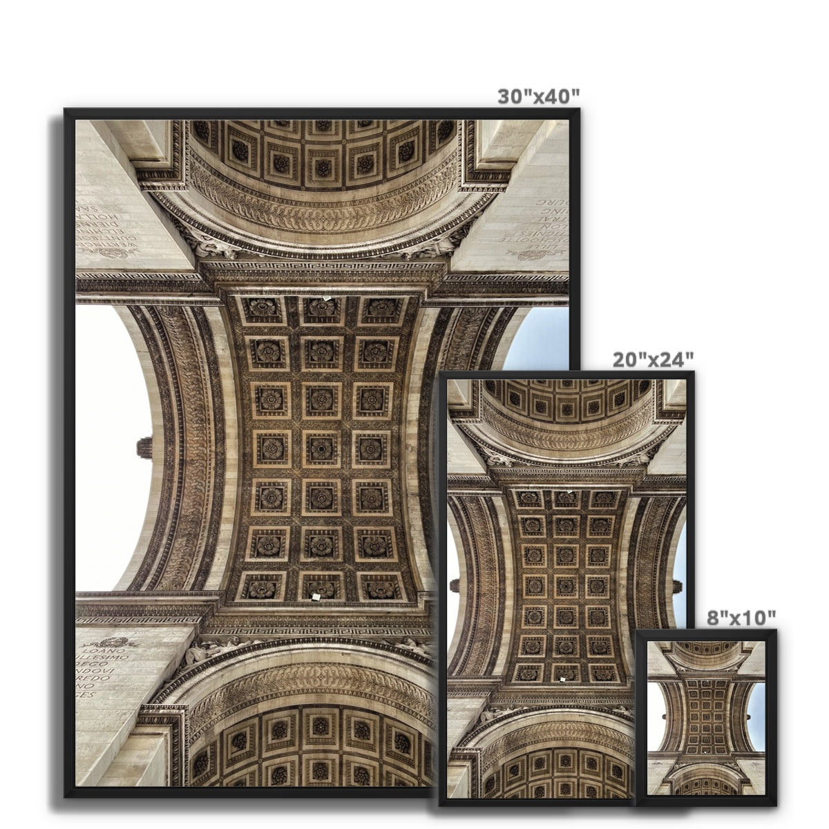 Architecture: Arc du Triomphe, Paris, France Framed Canvas