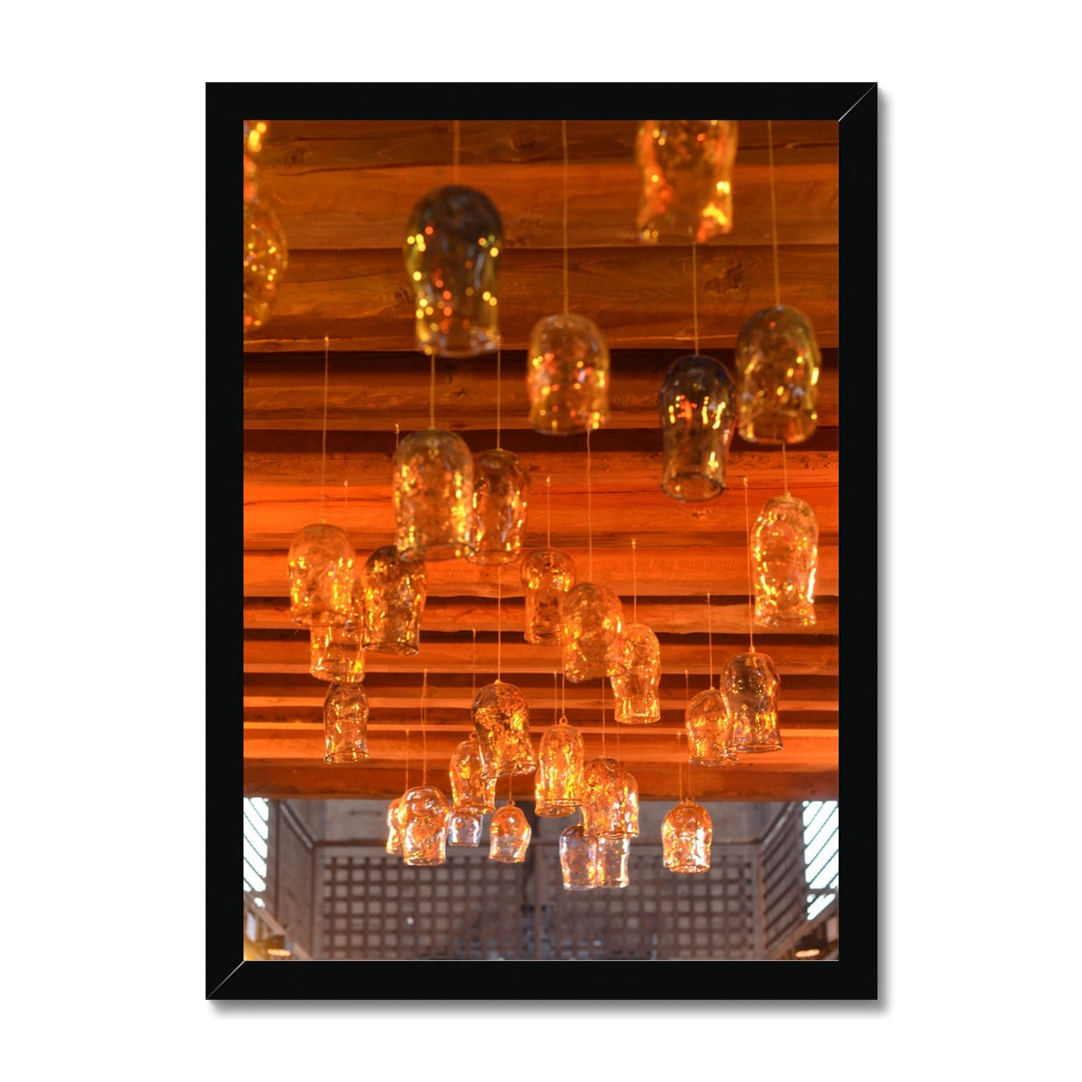 Abstract Photo: Glass Framed Print