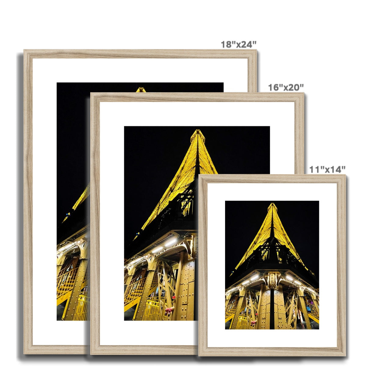 Architecture: Eiffel Tower, Paris, France Framed & Mounted Print