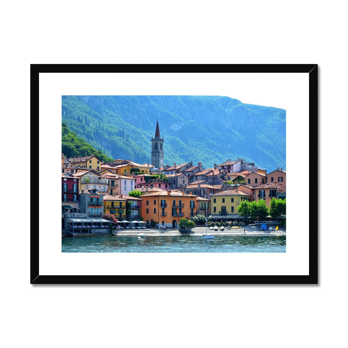 Streets: Lake Como, Italy Framed & Mounted Print