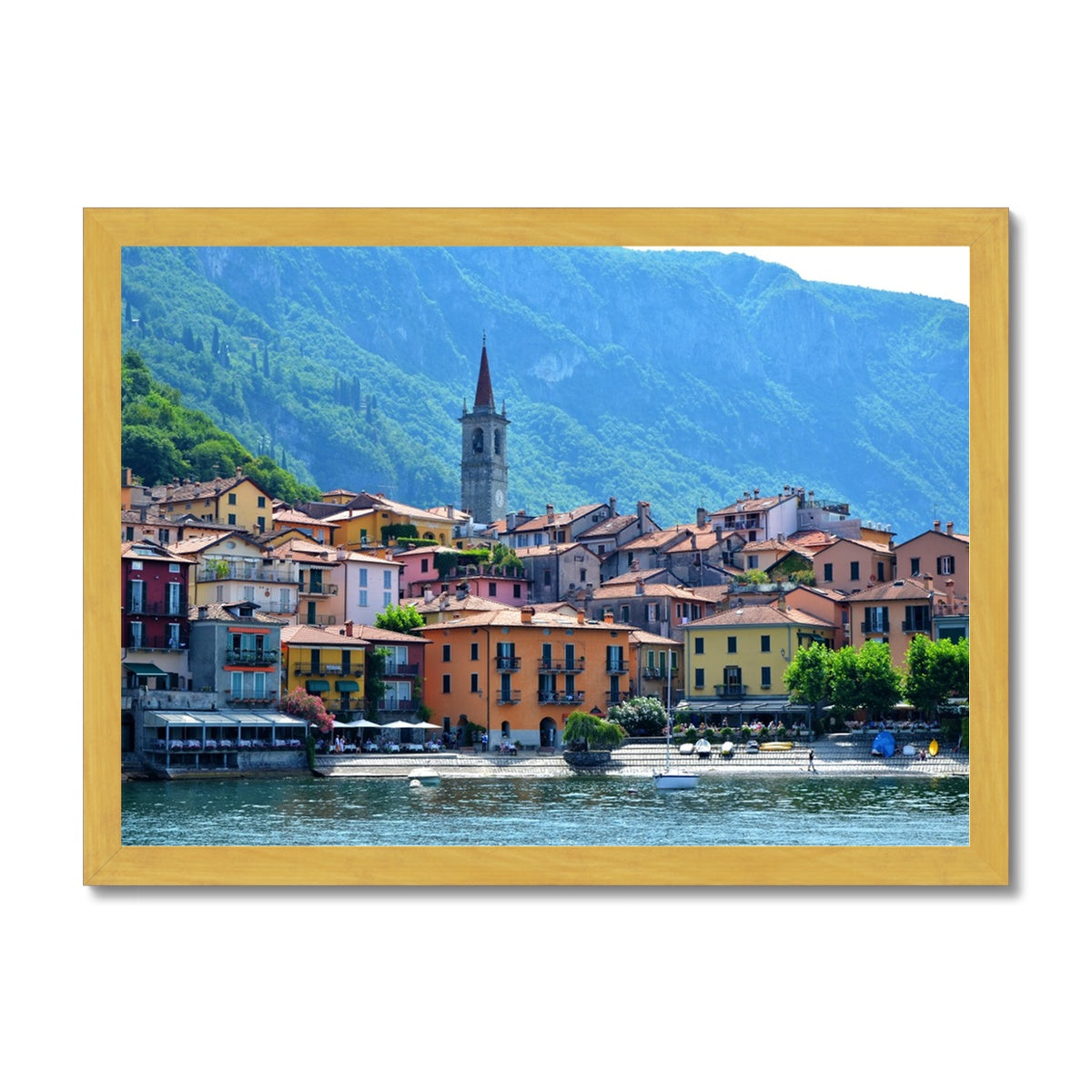 Streets: Lake Como, Italy Antique Framed Print