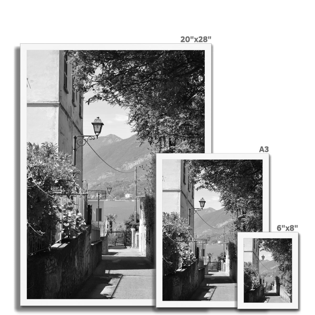 Streets: A Narrow Path Framed Print