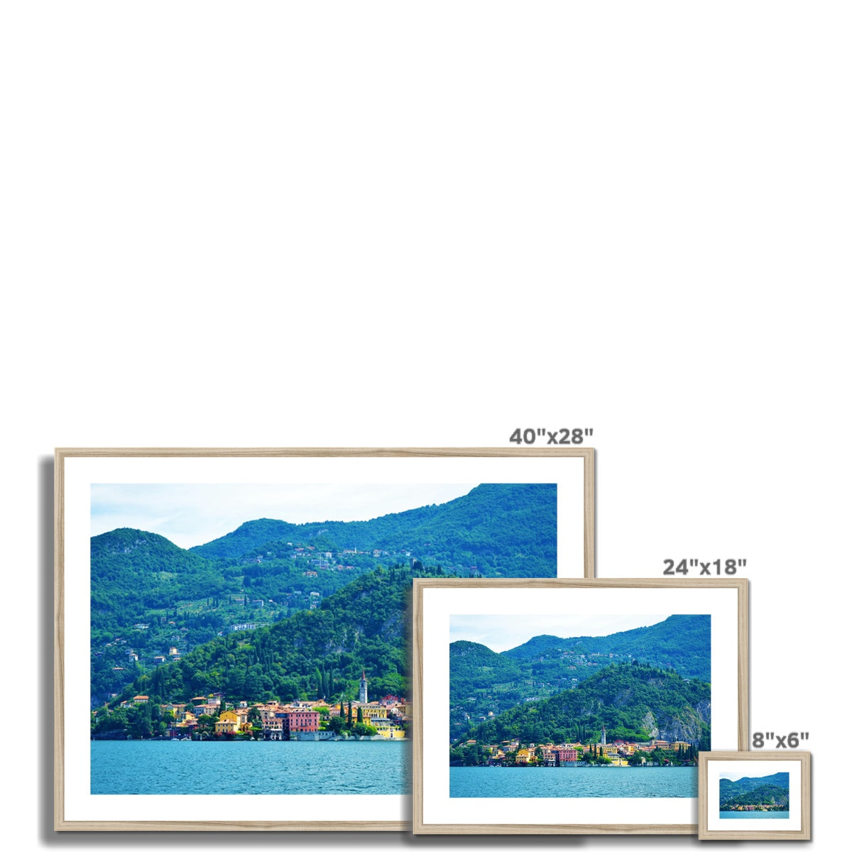 Landscape: Lake Como, Italy Framed & Mounted Print