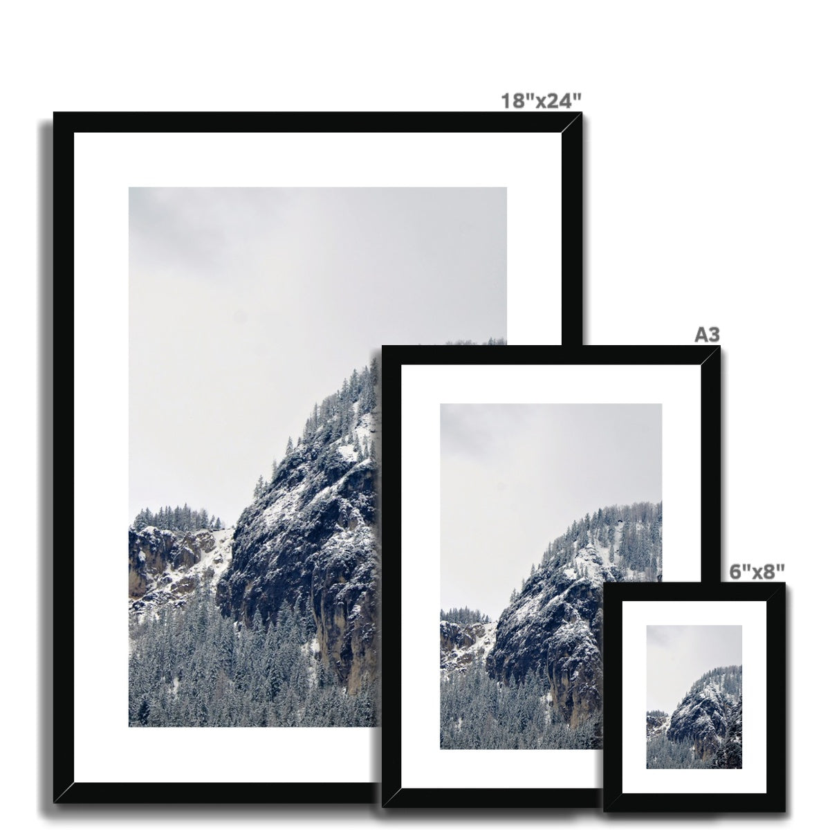 Mountain Landscape: Alps, Italy Framed & Mounted Print