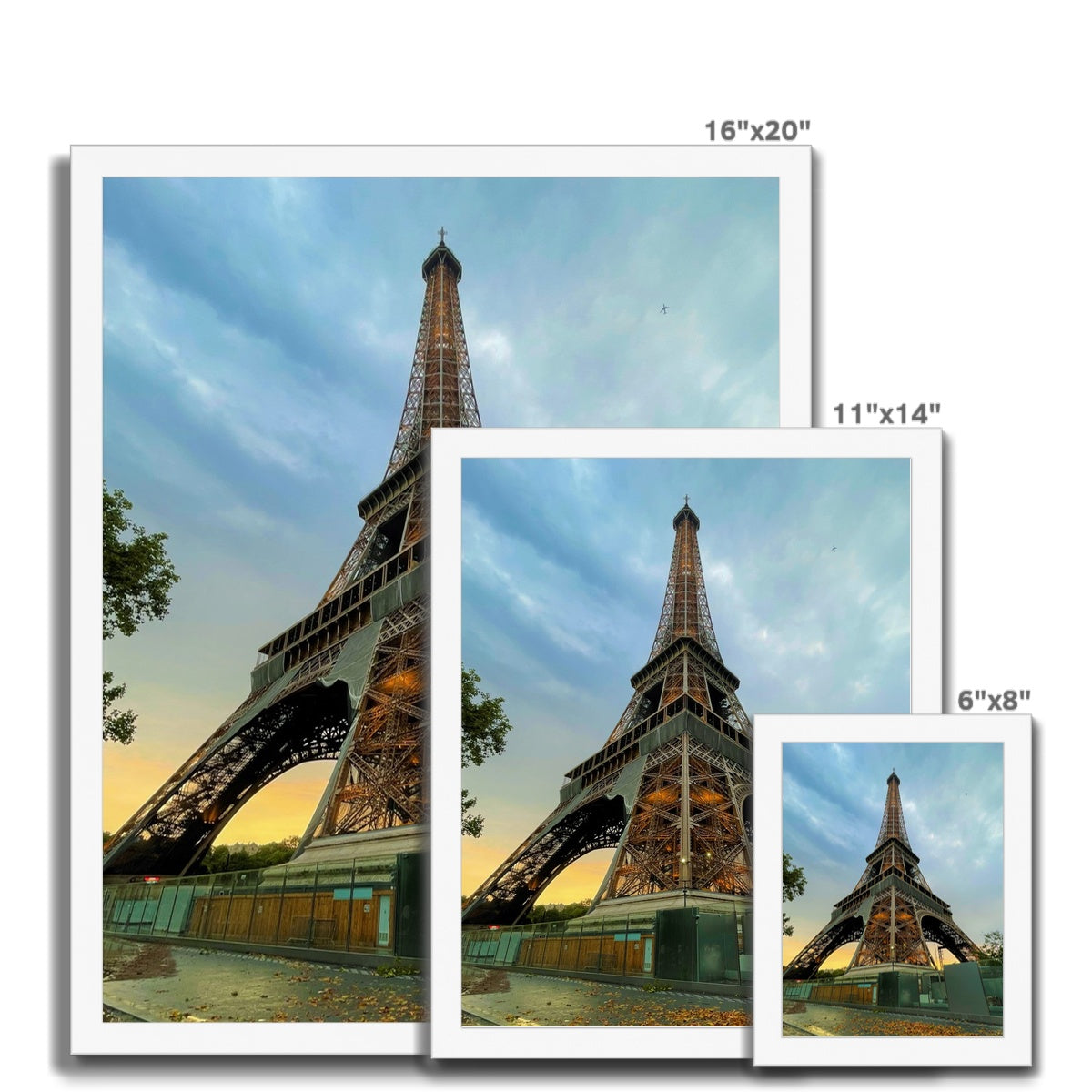 Architecture: Effiel Tower Evening, Paris, France Framed Print