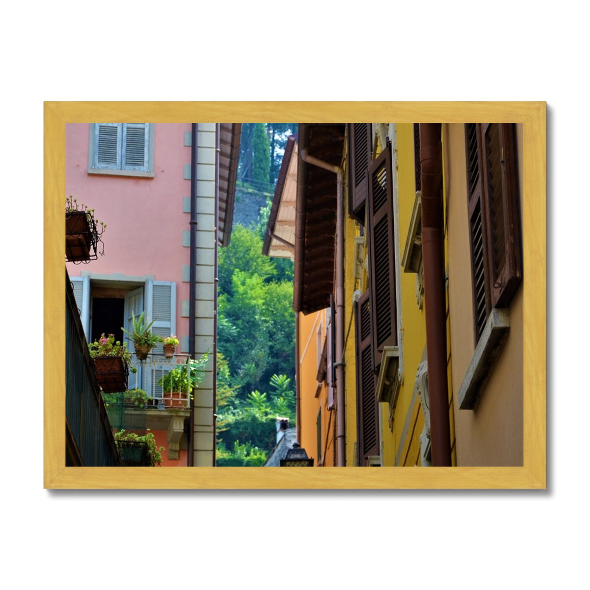 Streets: Como, Italy Antique Framed Print