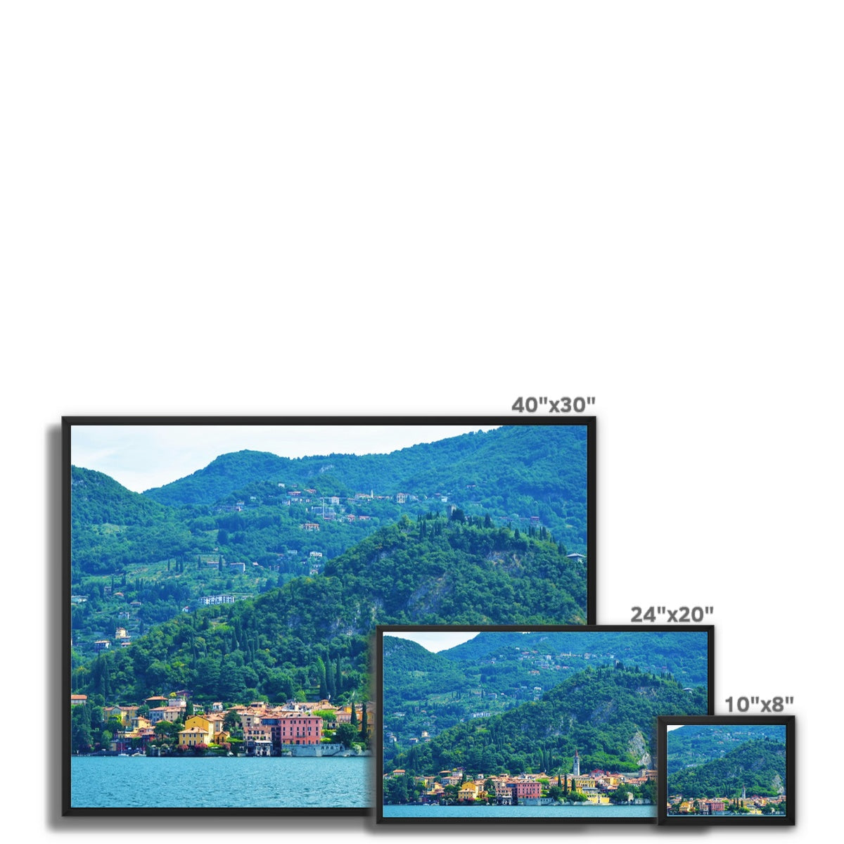 Landscape: Lake Como, Italy Framed Canvas