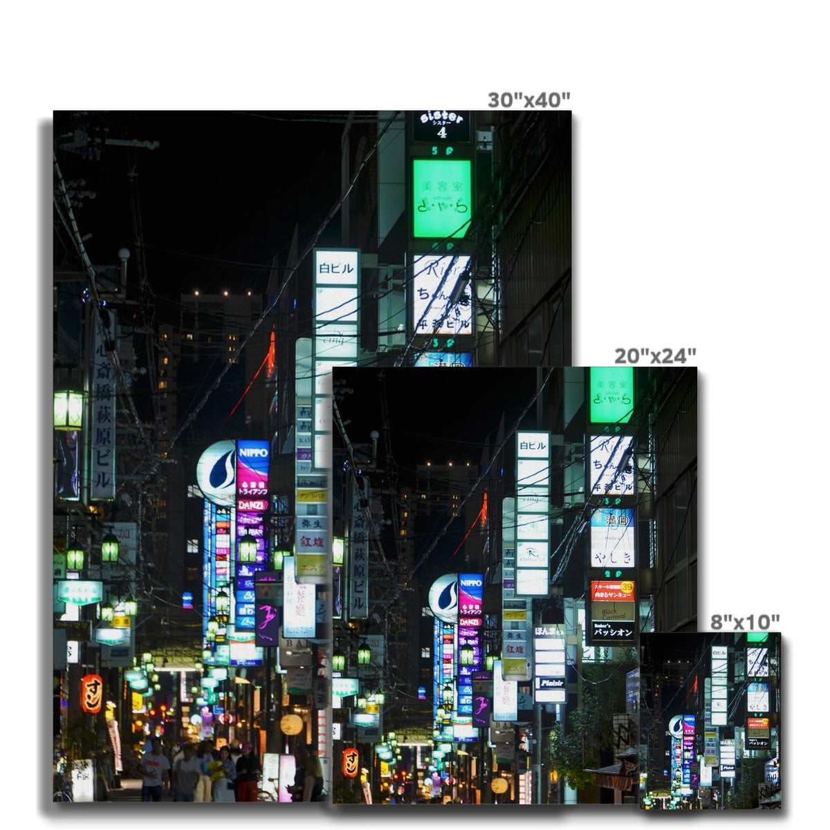 Streets: Neon Lights, Japan Canvas