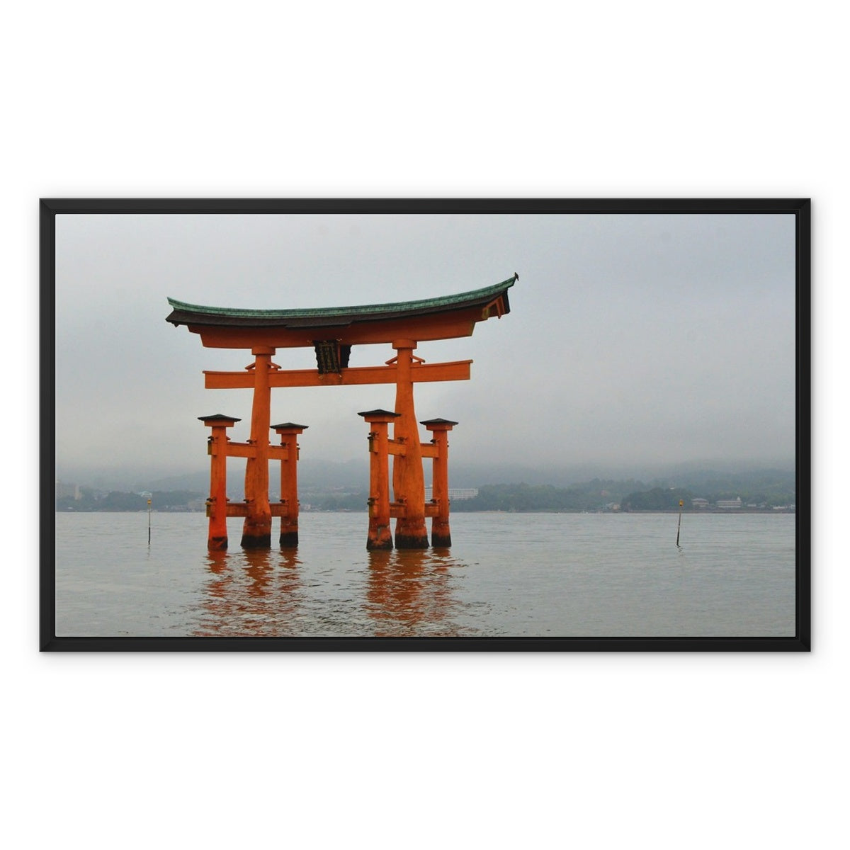 Architecture: Miyajima Gate, Japan Framed Canvas