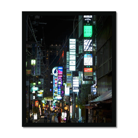 Streets: Neon Lights, Japan Framed Print