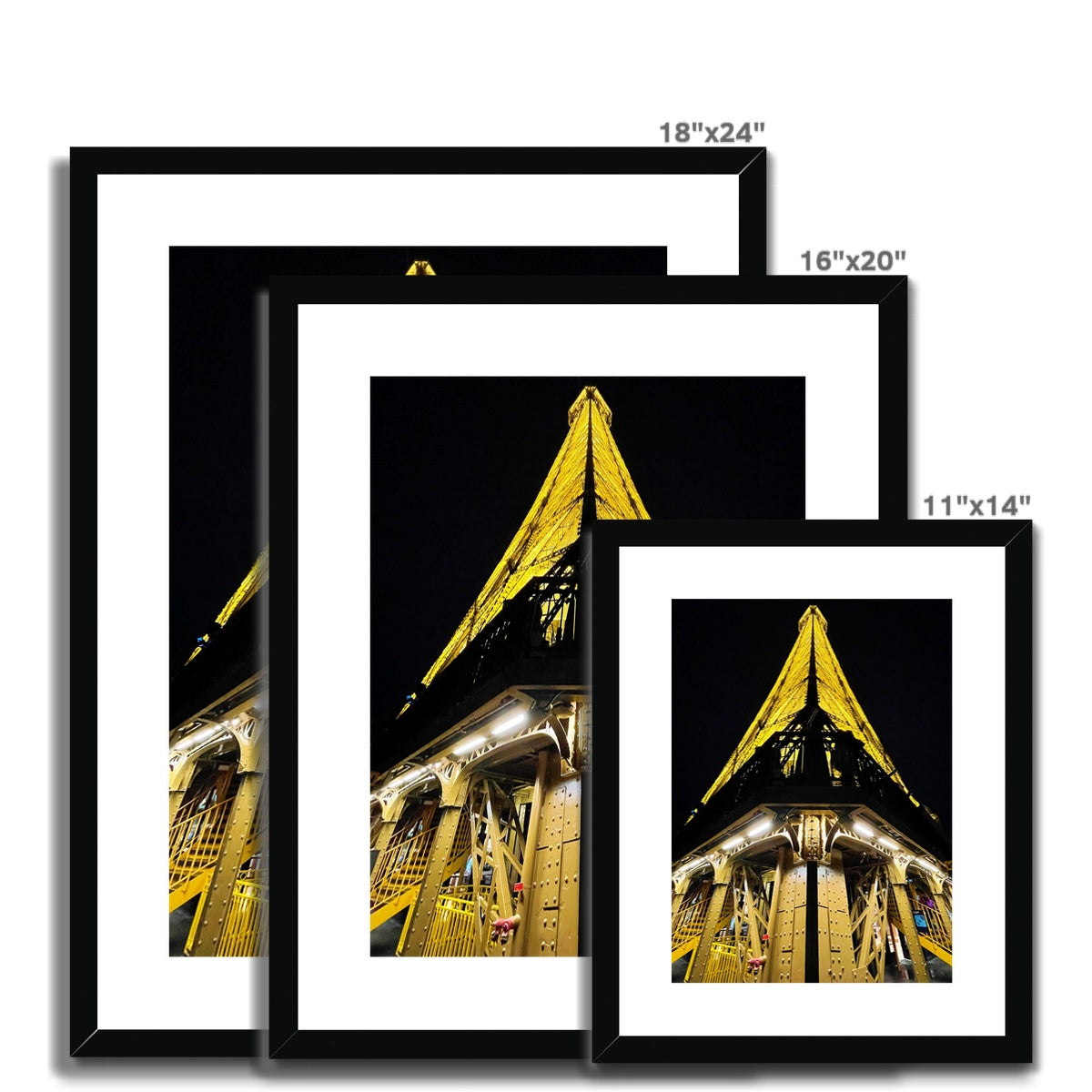 Architecture: Eiffel Tower, Paris, France Framed & Mounted Print