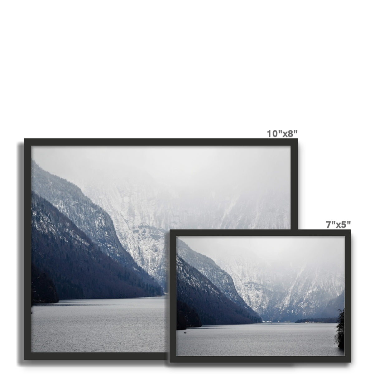 Mountain Lake Landscape Framed Photo Tile