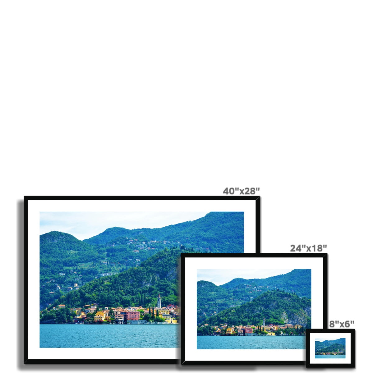 Landscape: Lake Como, Italy Framed & Mounted Print