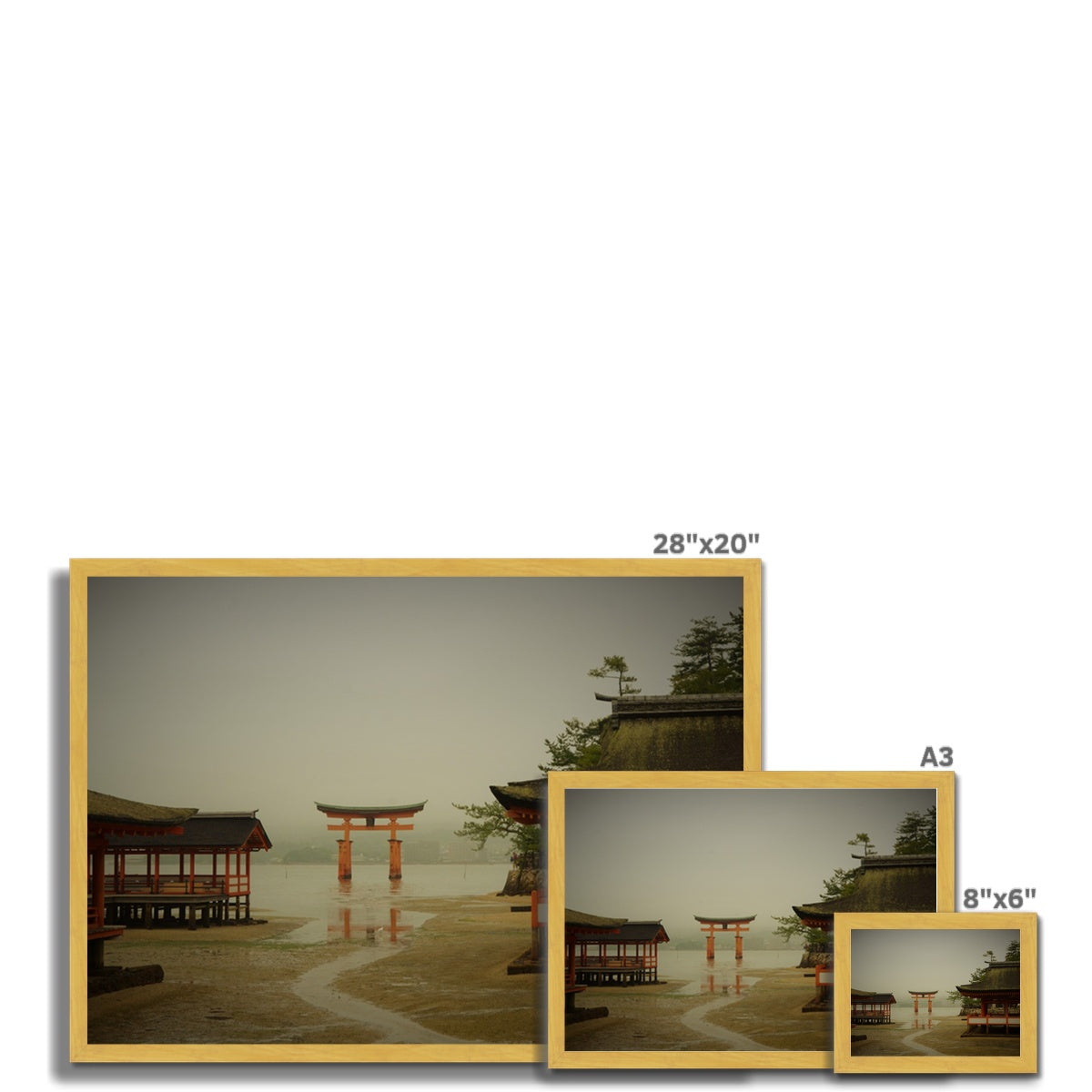 Landscape: Miyajima, Japan Antique Framed Print