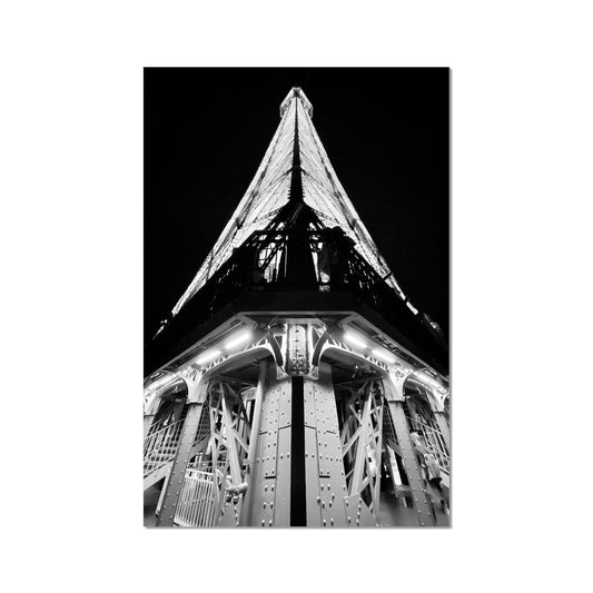 Architecture: Eiffel Tower, B&W, Paris, France Fine Art Print