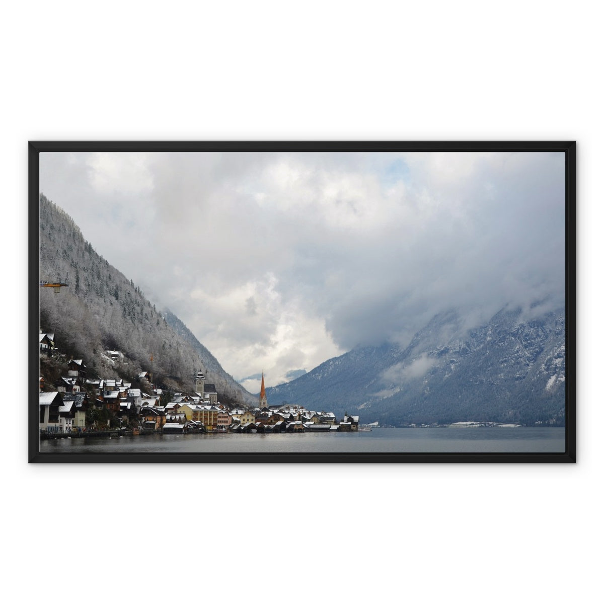 Landscape: Hallstadt, Austria Framed Canvas