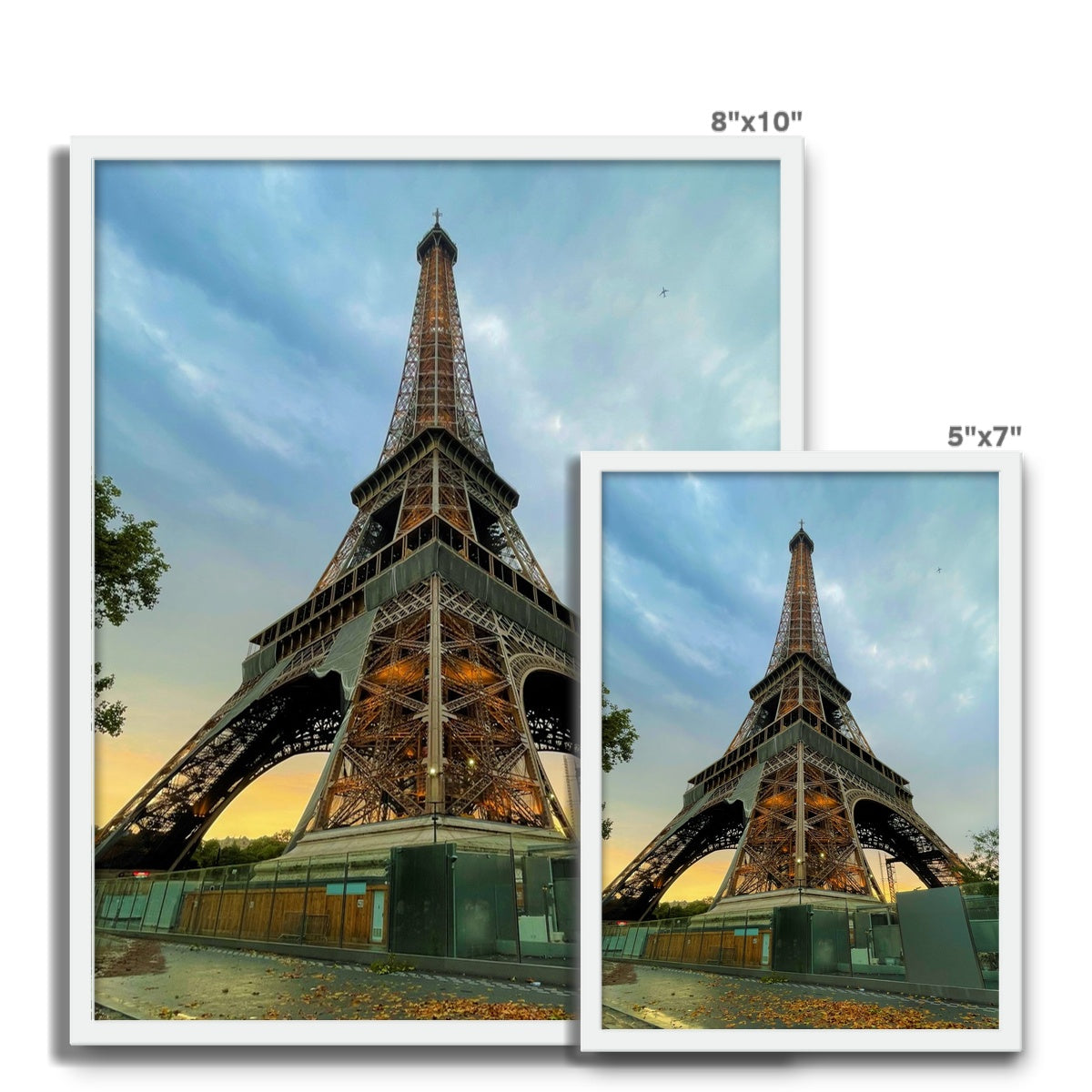 Architecture: Effiel Tower Evening, Paris, France Framed Photo Tile