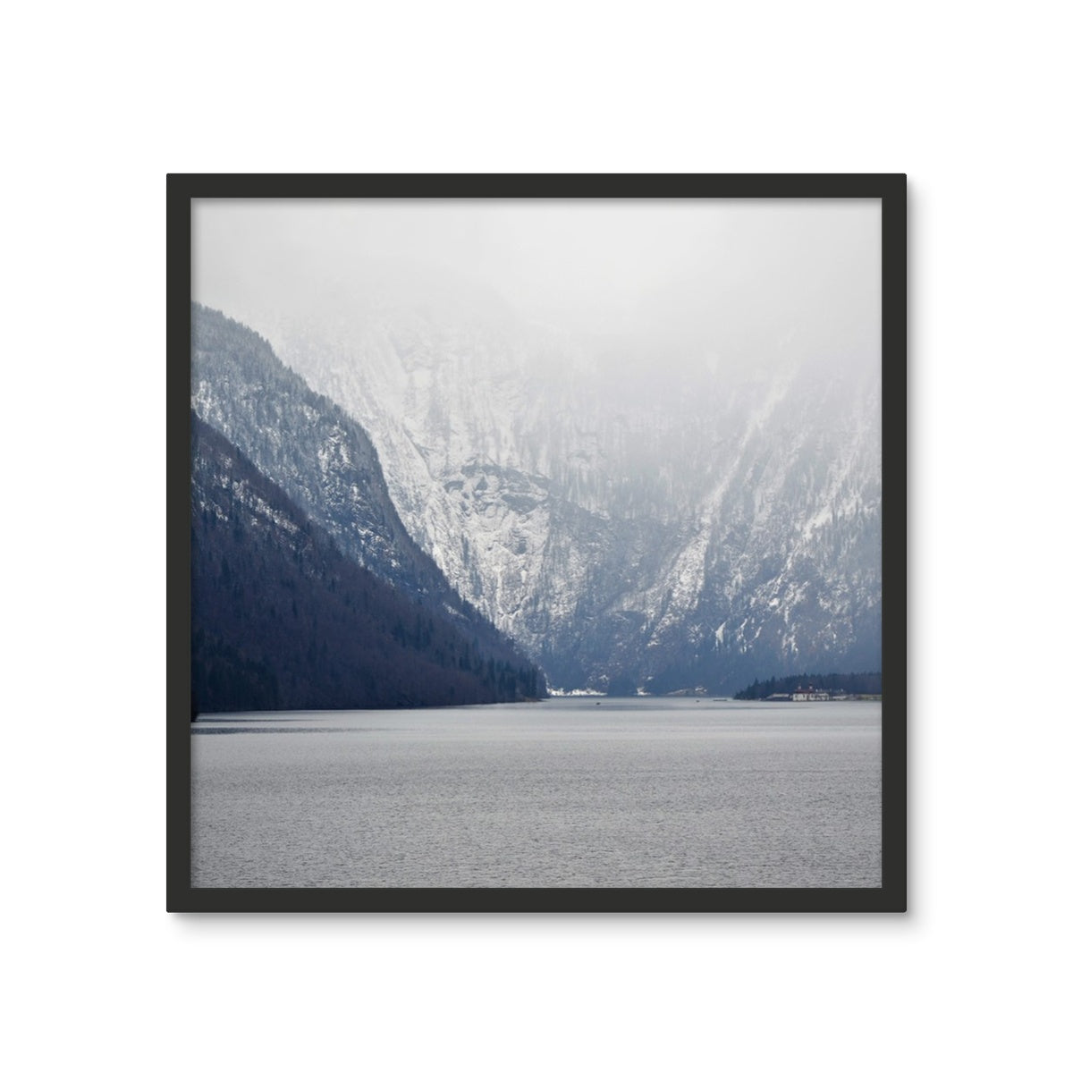 Mountain Lake Landscape Framed Photo Tile