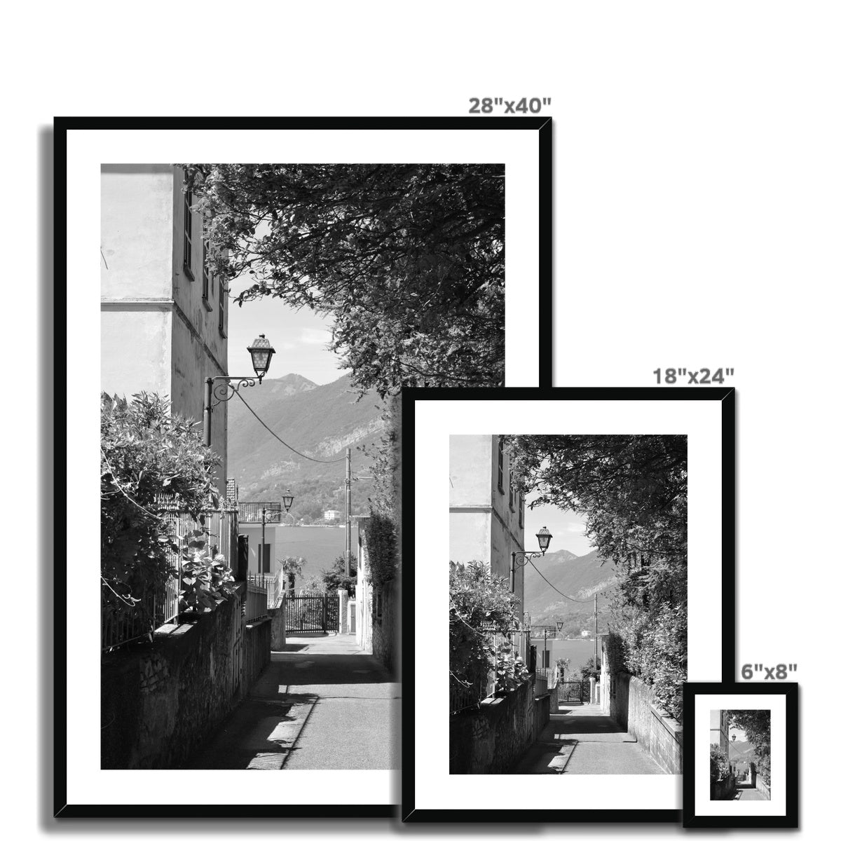 Streets: A Narrow Path Framed & Mounted Print