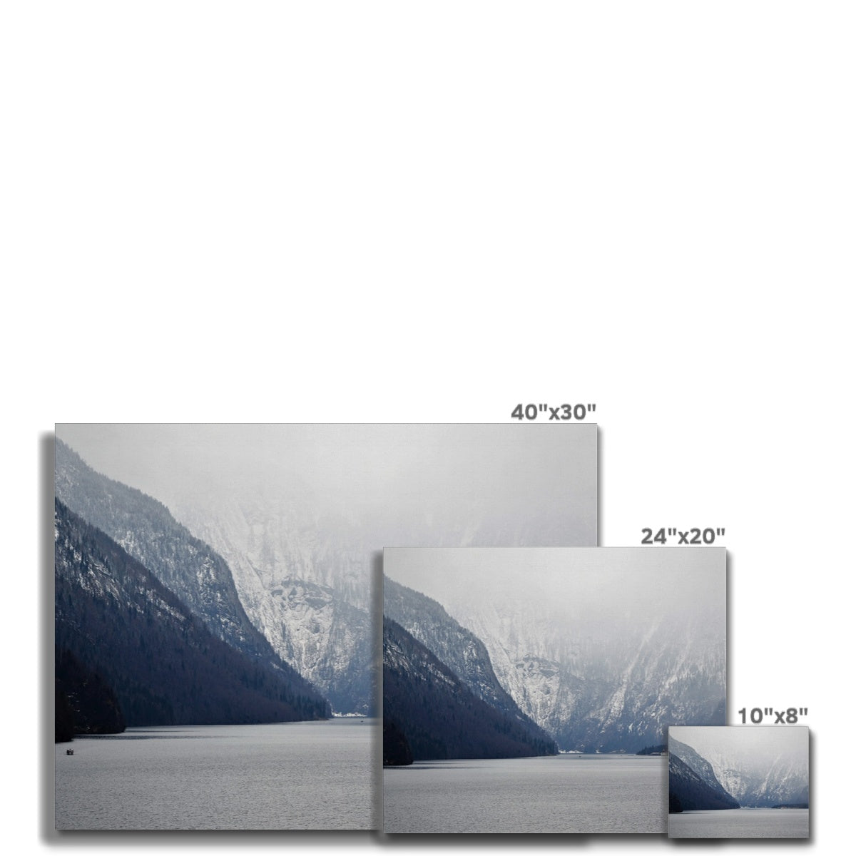 Mountain Lake Landscape Canvas