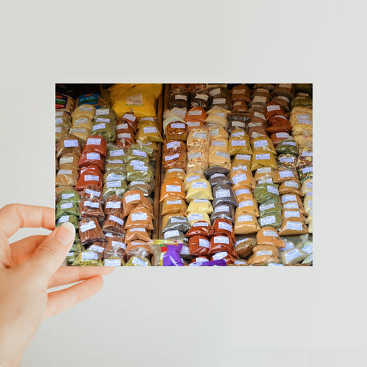 Food: Assortment of Spices Classic Postcard