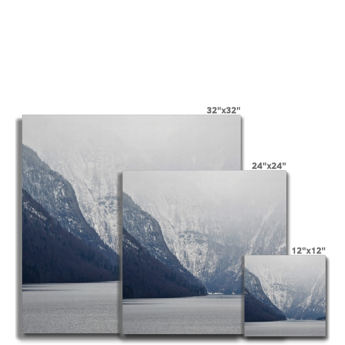 Mountain Lake Landscape Canvas