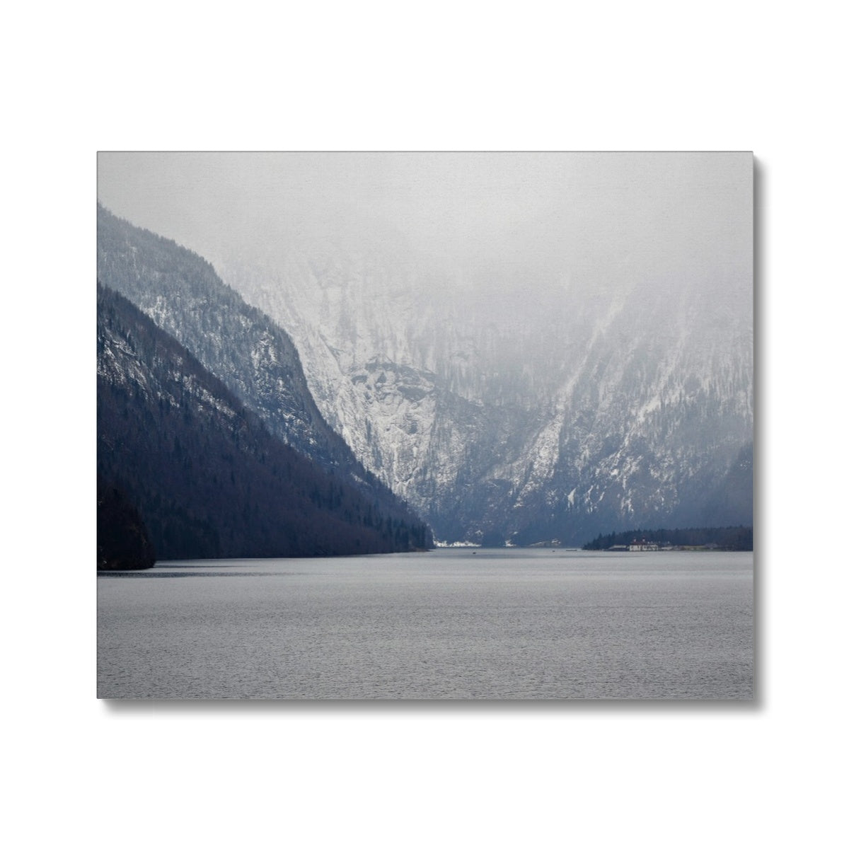 Mountain Lake Landscape Canvas