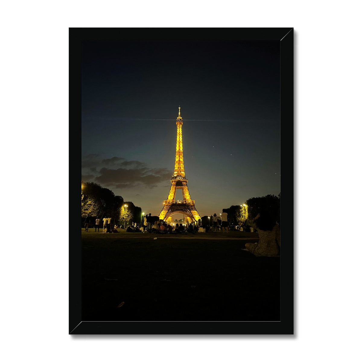 Architecture: Effiel Tower by Night, Paris, France Framed Print