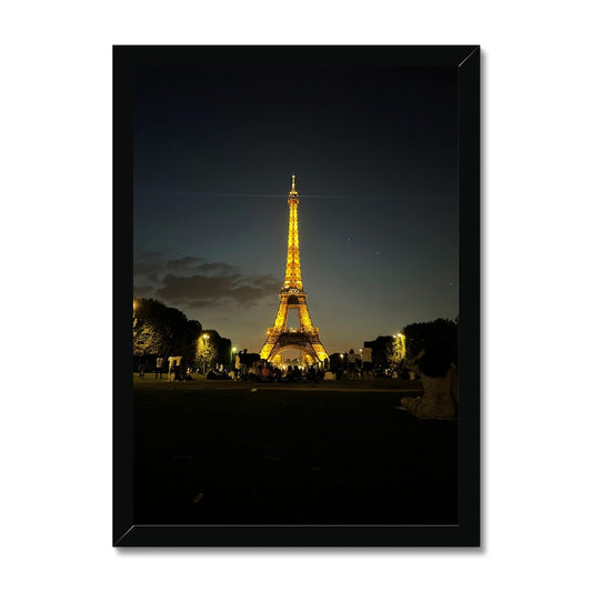 Architecture: Effiel Tower by Night, Paris, France Framed Print