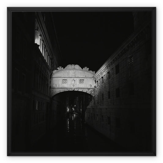 Architecture: Ponte dei Sospiri, Venezia, Italy Framed Canvas