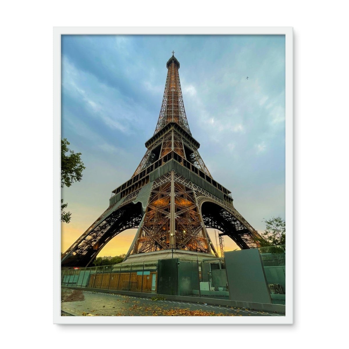 Architecture: Effiel Tower Evening, Paris, France Framed Photo Tile