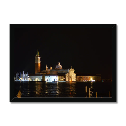 Venice by Night: Piazza San Marco Framed Print