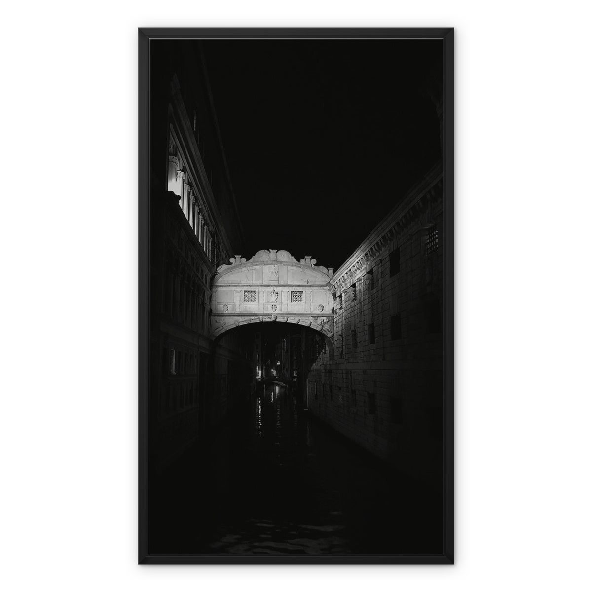 Architecture: Ponte dei Sospiri, Venezia, Italy Framed Canvas