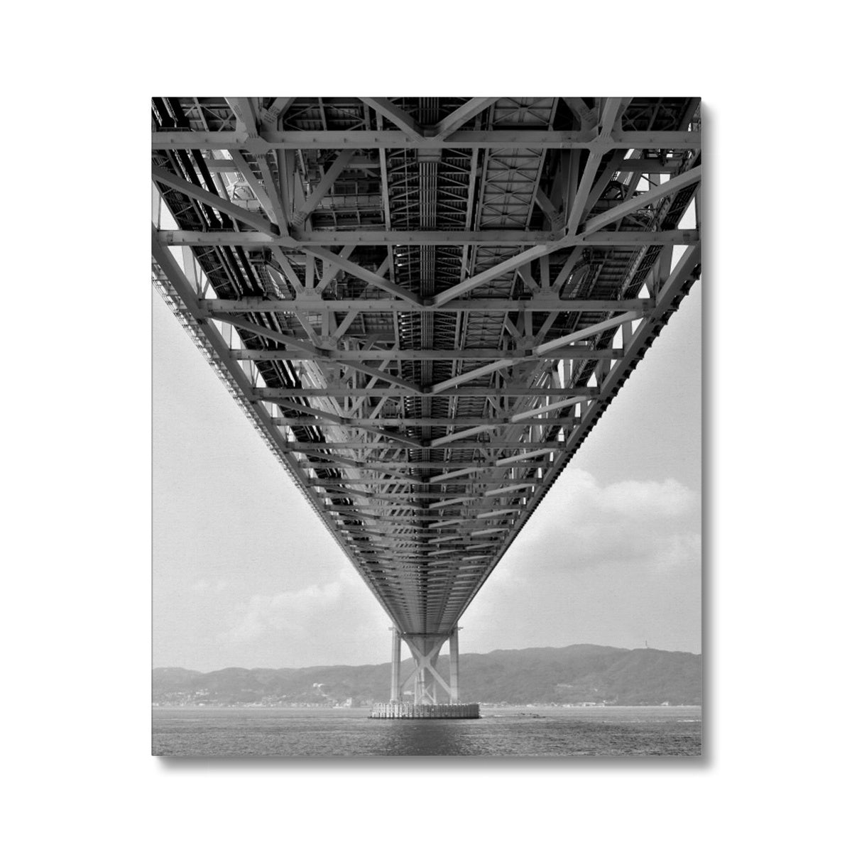 Engineering: Bridge Perspective, B&W Canvas