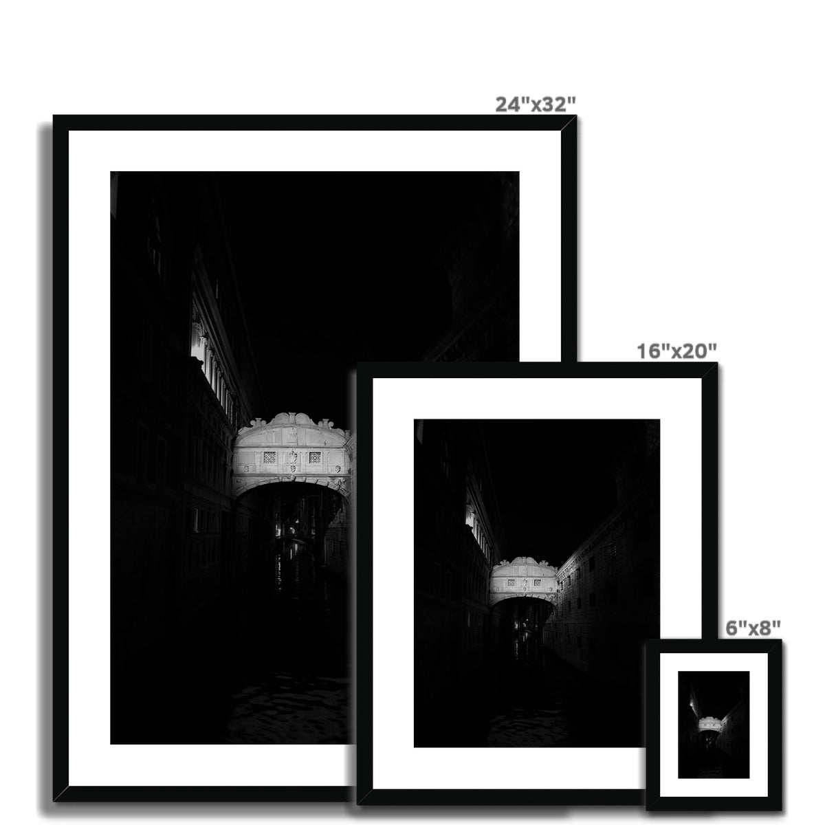 Architecture: Ponte dei Sospiri, Venezia, Italy Framed & Mounted Print